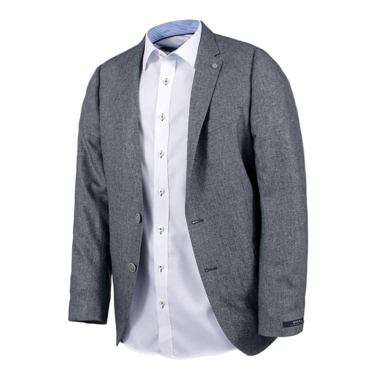 veste laine grise homme