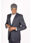 Veste de costume à carreaux Digel bleu marine pour homme grand