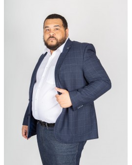 Veste à carreaux Digel grande taille bleu