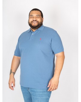 Polo piqué Ralph Lauren grande taille bleu indigo