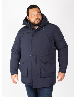 Parka longue Hastorg grande taille bleu marine