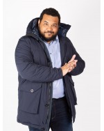 Parka longue Hastorg grande taille bleu marine