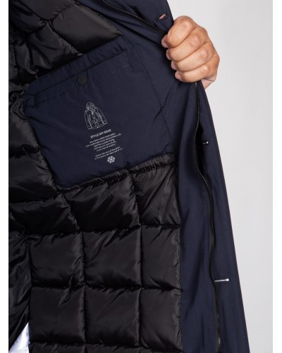 Parka longue Hastorg grande taille bleu marine