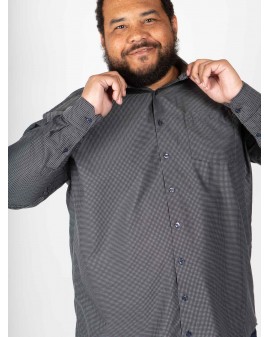 Chemise MN03 grande taille micro motif noir