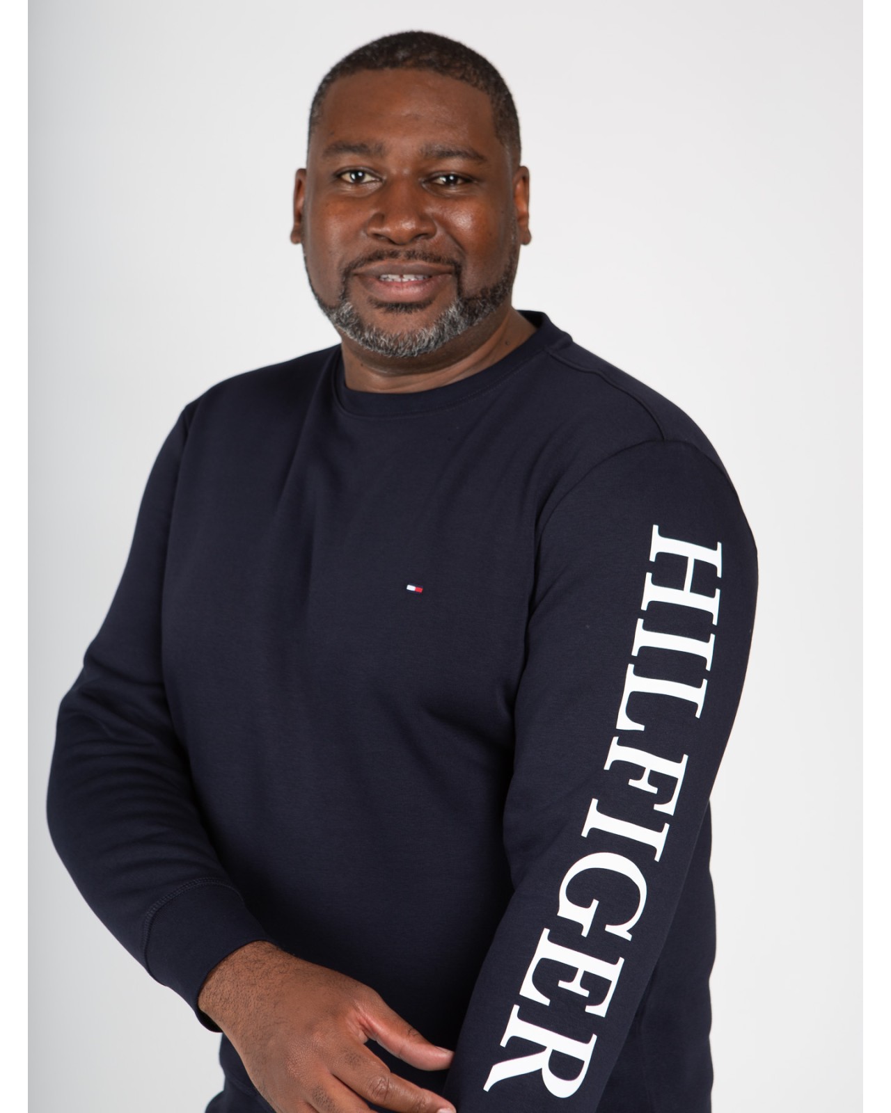 Sweat molleton Tommy Hilfiger grande taille bleu marine