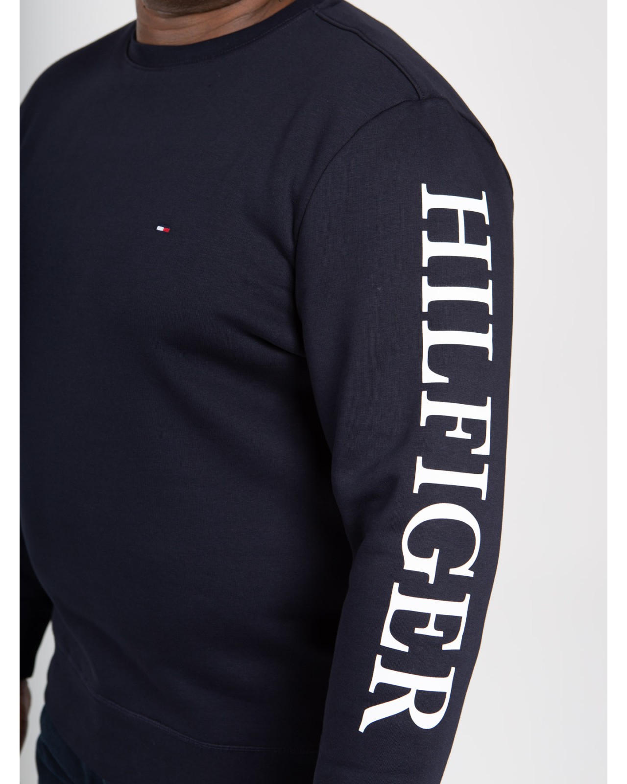 Sweat molleton Tommy Hilfiger grande taille bleu marine