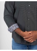Chemise Hastorg grande taille micro motif noir