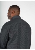 Chemise Hastorg grande taille micro motif noir