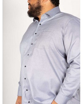 Chemise Maneven grande taille micro structure gris clair