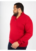 Pull cachemire Maneven grande taille rouge