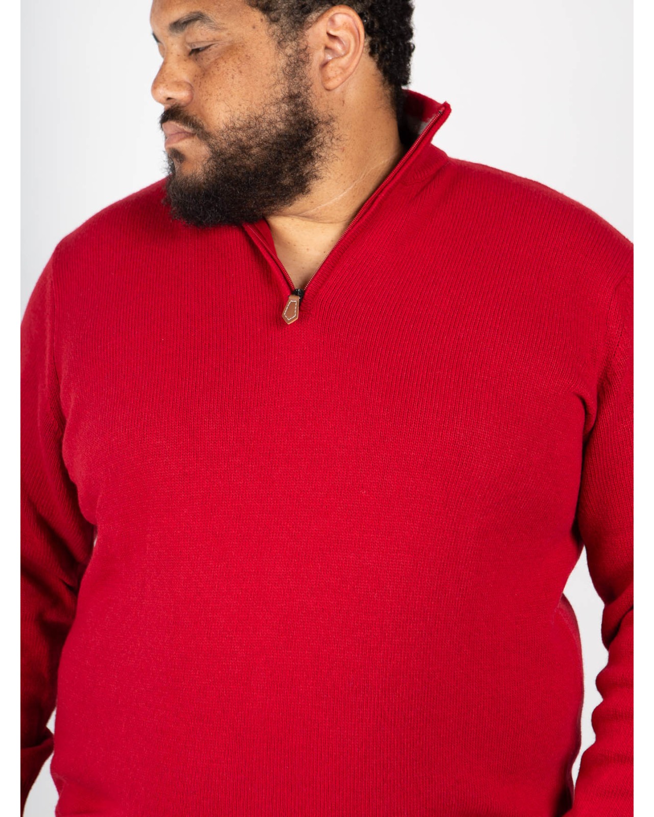 Pull cachemire Maneven grande taille rouge