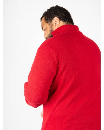 Pull cachemire Maneven grande taille rouge