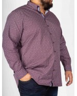 Chemise 1214 grande taille imprimé fleuri bordeaux