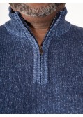 Pull col camionneur en laine Maneven bleu indigo pour homme grand