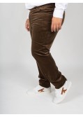 Pantalon chino Maneven en velours grande taille beige