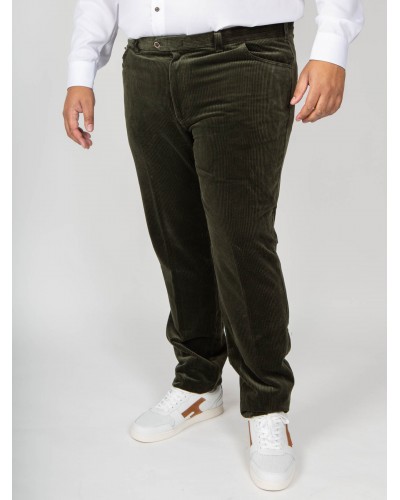 Pantalon chino Maneven en velours grande taille kaki