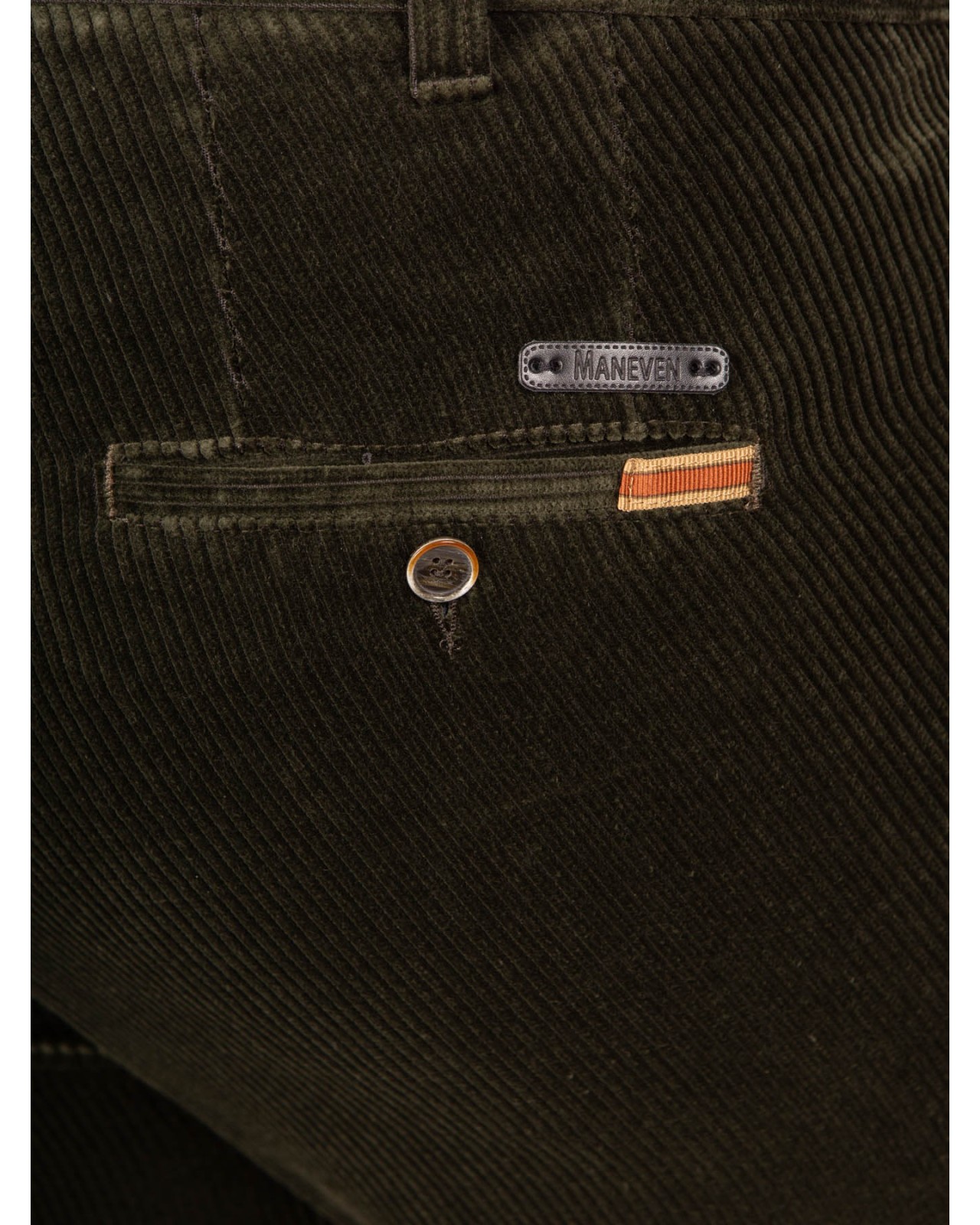 Pantalon chino Maneven en velours grande taille kaki