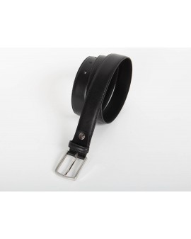 Ceinture cousue Lindenmann grande taille en cuir noir