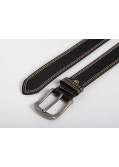 Ceinture Lindenmann grande taille en cuir avec couture noire