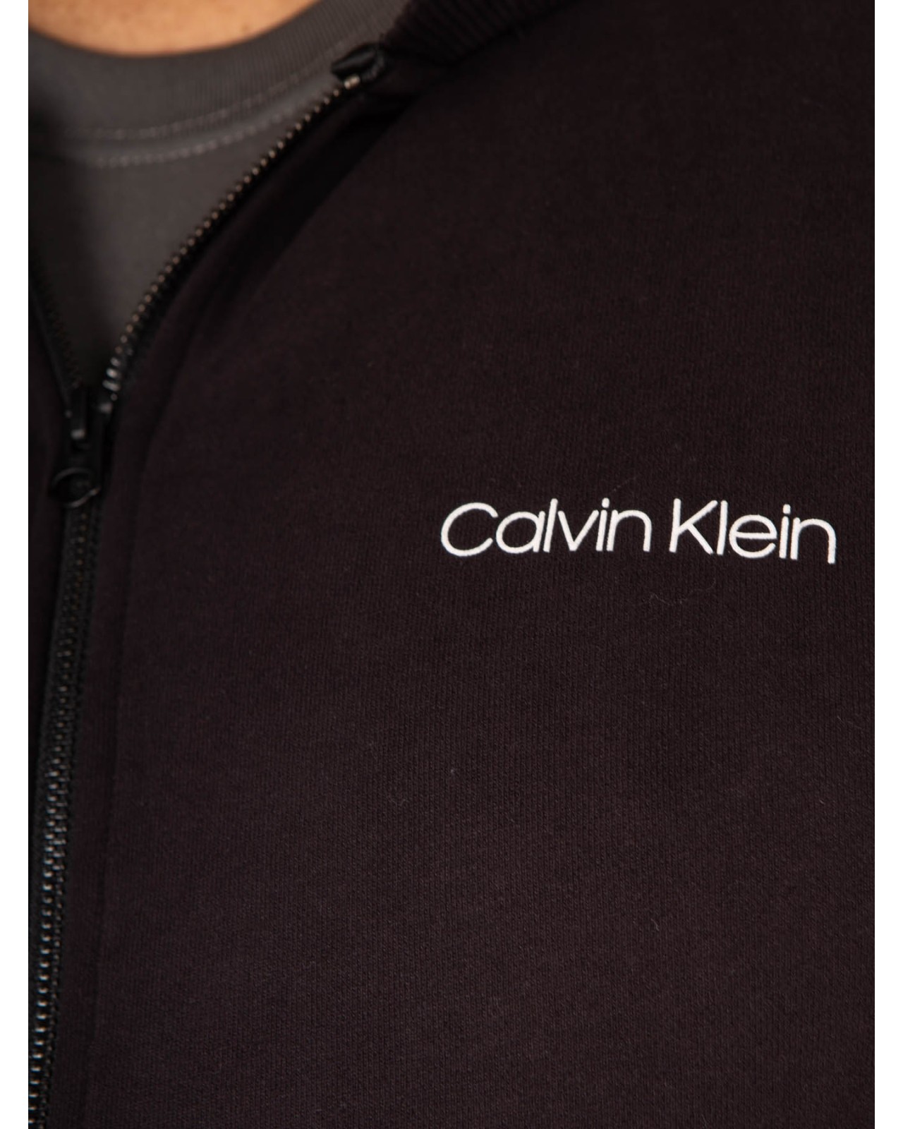 Haut de survêtement zippé Calvin Klein grande taille noir