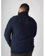 Pull demi zippé Eden Park grande taille bleu marine