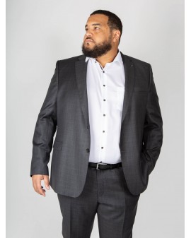 Veste de costume Digel flammé grande taille gris