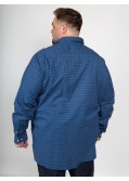 Chemise Tommy Hilfiger grande taille micro motifs bleu marine