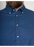 Chemise Tommy Hilfiger grande taille micro motifs bleu marine