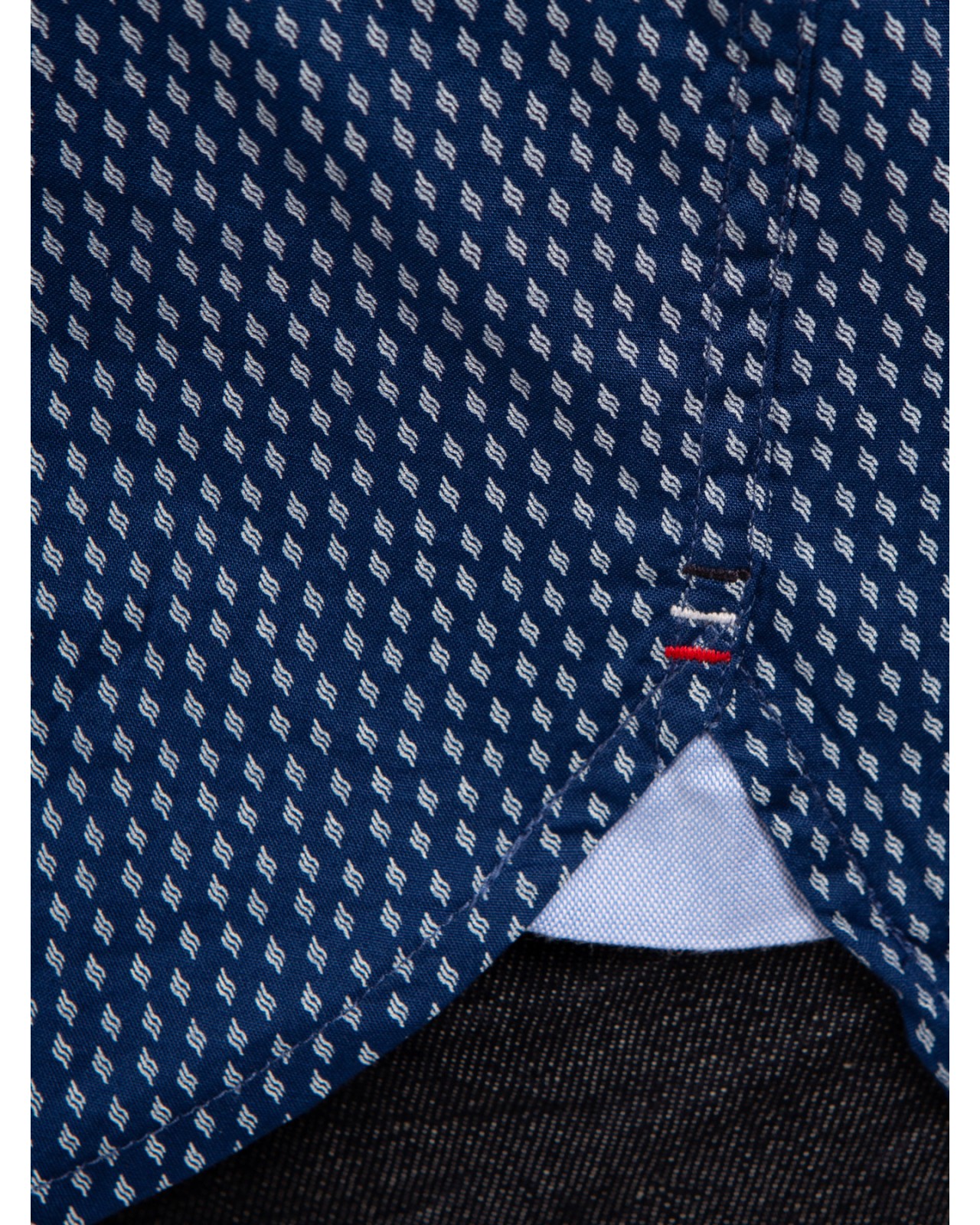 Chemise Tommy Hilfiger grande taille micro motifs bleu marine