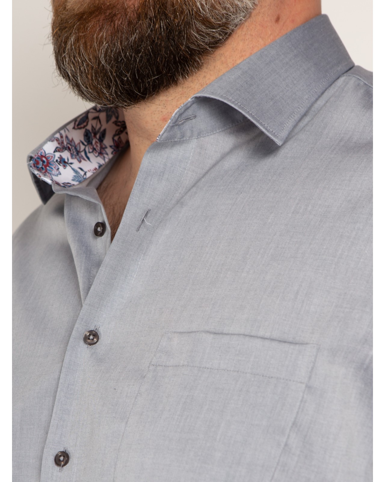 Chemisette popeline Maneven grande taille gris clair - NI