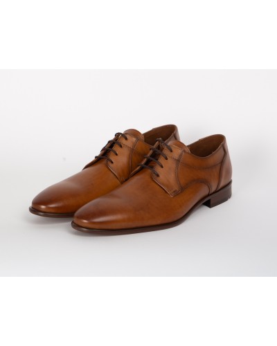 Derby pieds extra larges Lloyd grande taille cognac