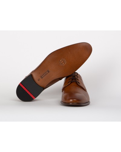 Derby pieds extra larges Lloyd grande taille cognac