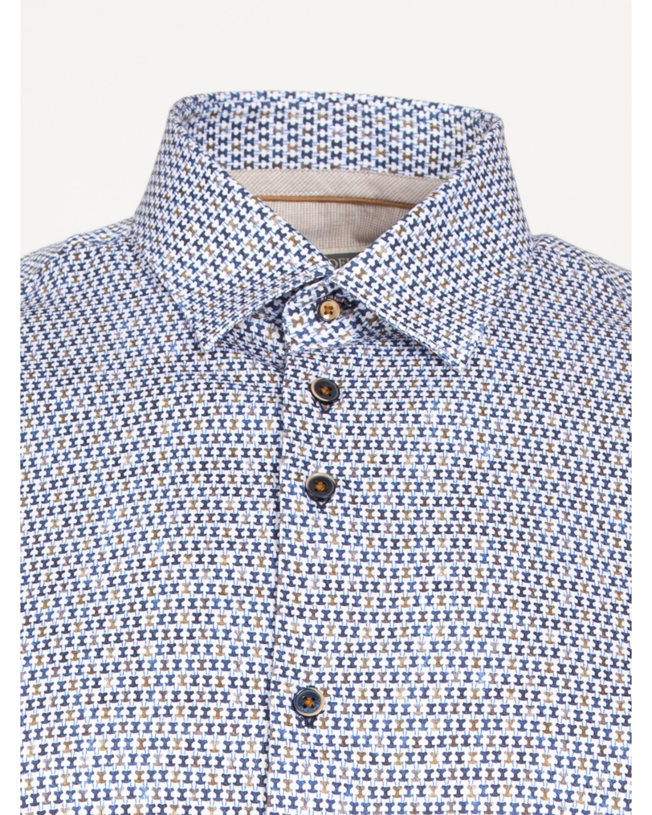 Chemise cintrée J.Ordell manches extra-longues 72 cm imprimé bleu