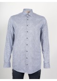Chemise cintrée J.Ordell manches extra-longues 72 cm imprimé bleu