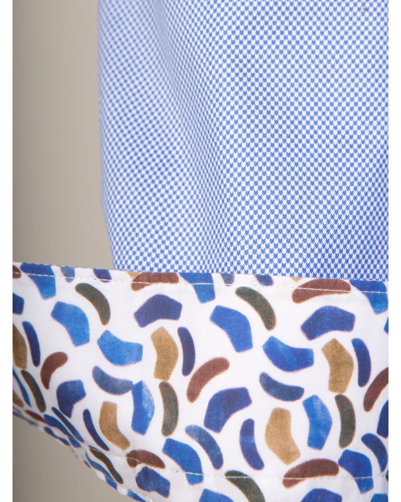 Chemise cintrée J.Ordell manches extra-longues 72 cm dobby bleu