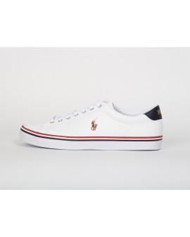 Sneakers Longwood en cuir  Ralph Lauren grande taille blanc