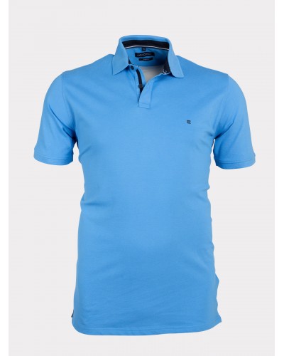 Polo piqué stretch Casa Moda grande taille bleu