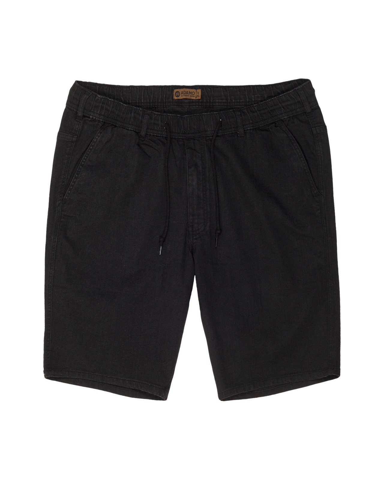 Short jogging en jean Adamo grande taille noir