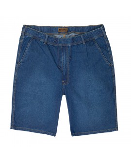 Short jogging en jean Adamo grande taille bleu