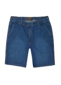 Short jogging en jean Adamo grande taille bleu