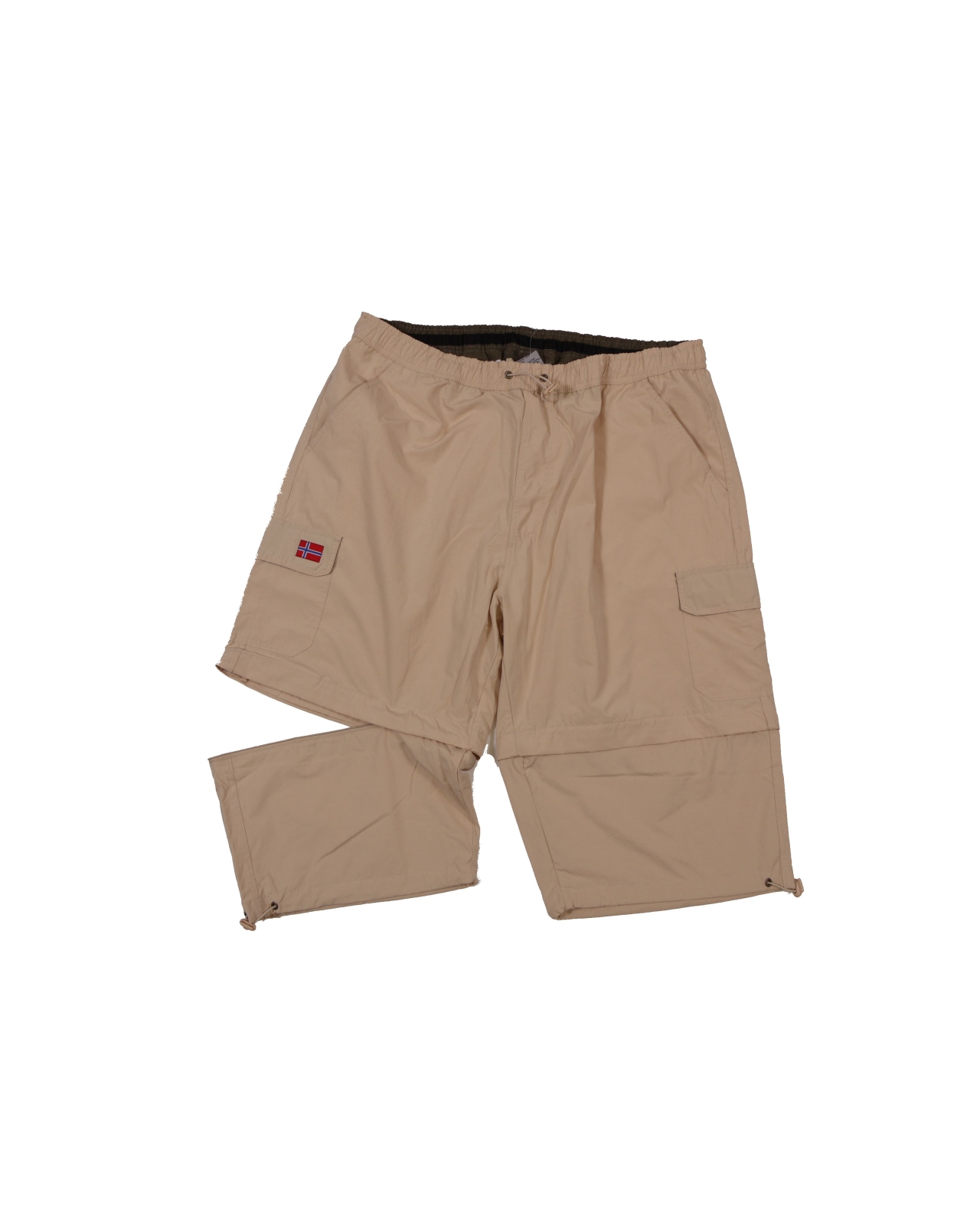 Pantacourt zippé Abraxas grande taille beige