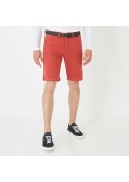 Short chino Eden Park grande taille rouge brique
