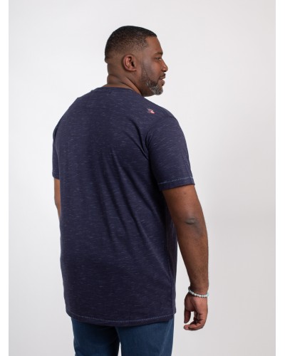 Tee shirt flammé Duke grande taille bleu marine