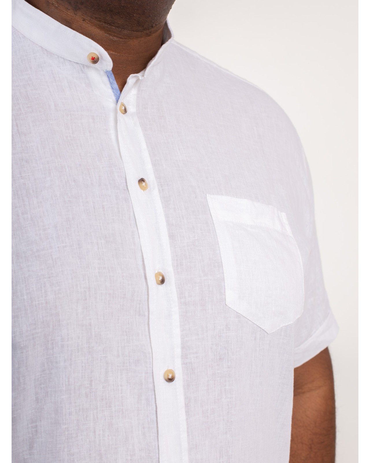 Chemisette en lin Hastorg grande taille blanche