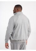 Sweat survêtement zippé Ahorn grande taille gris