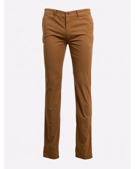 Pantalon chino 1214 camel en coton pima pour Homme Grand