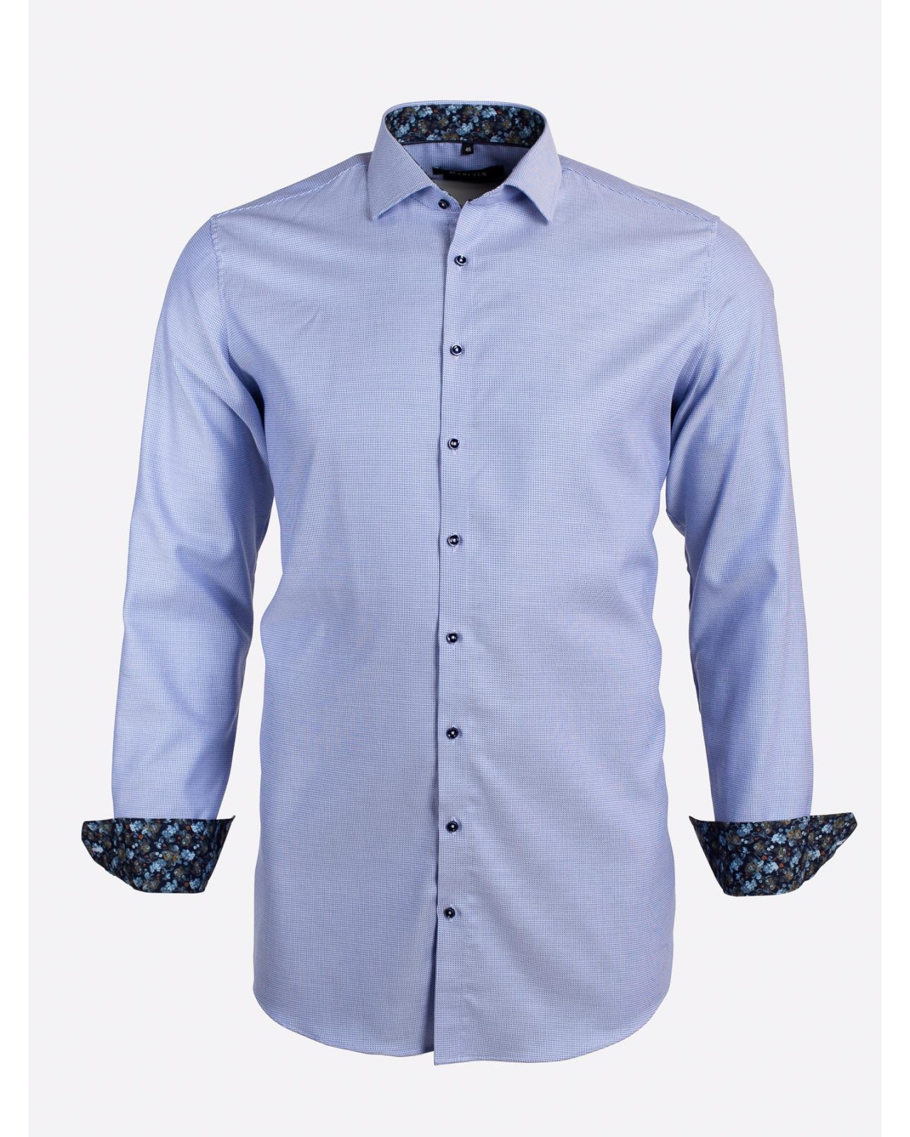 Chemise Maneven manches extra-longues 72 cm dobby bleu