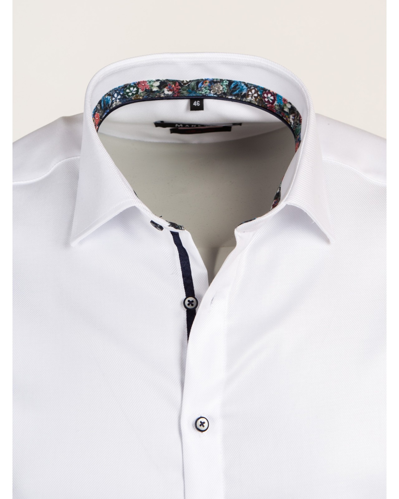 Chemise Maneven manches extra-longues 72 cm twill blanc