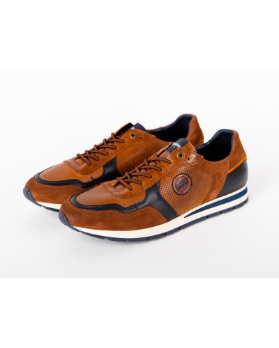 Sneakers Redskins Stitch2 grande taille cognac