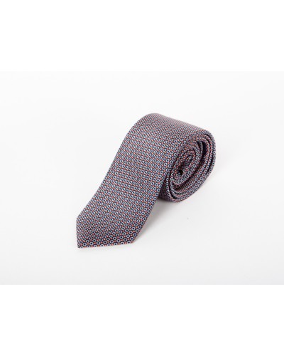 Cravate extra-longue 160 cm Maneven en soie jacquard bleu marine